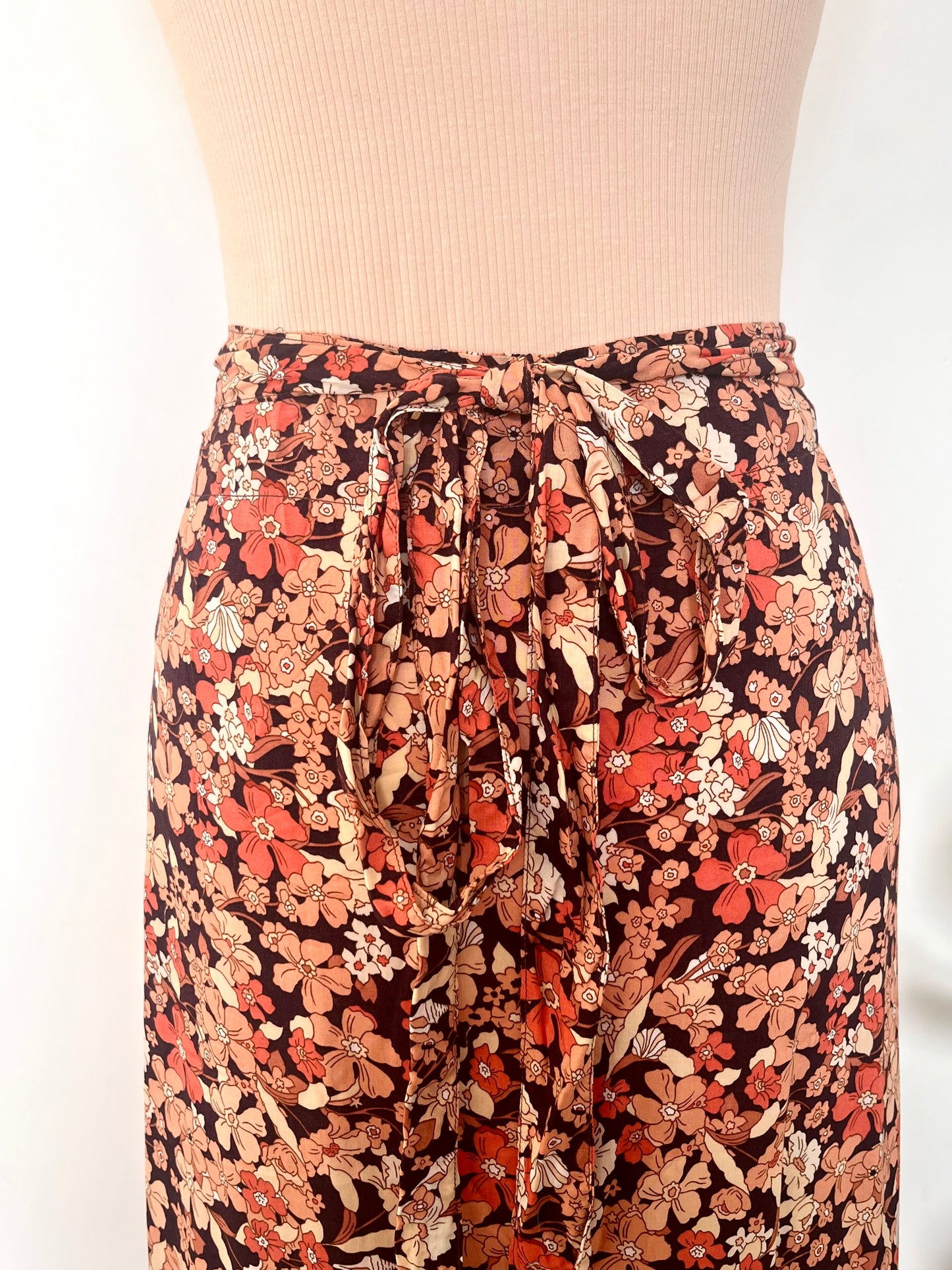 Floral Bohemian Maxi Wrap Skirt