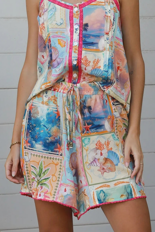 Pisces Pink Coastal Shorts