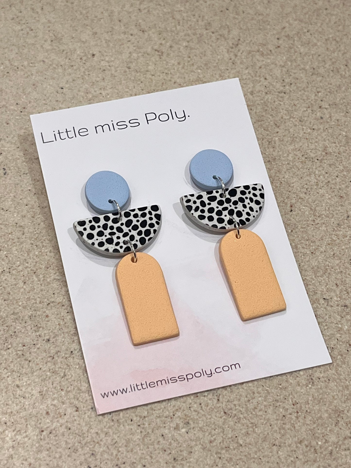 Blue & Yellow Dangle Earrings