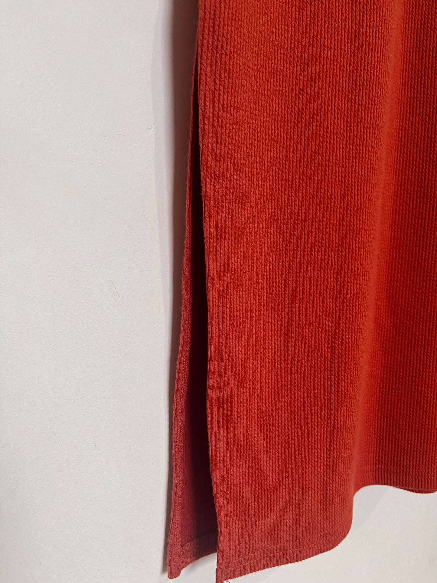 Rust Ribbed Knit Midi Dress Size XL/14 - Preloved