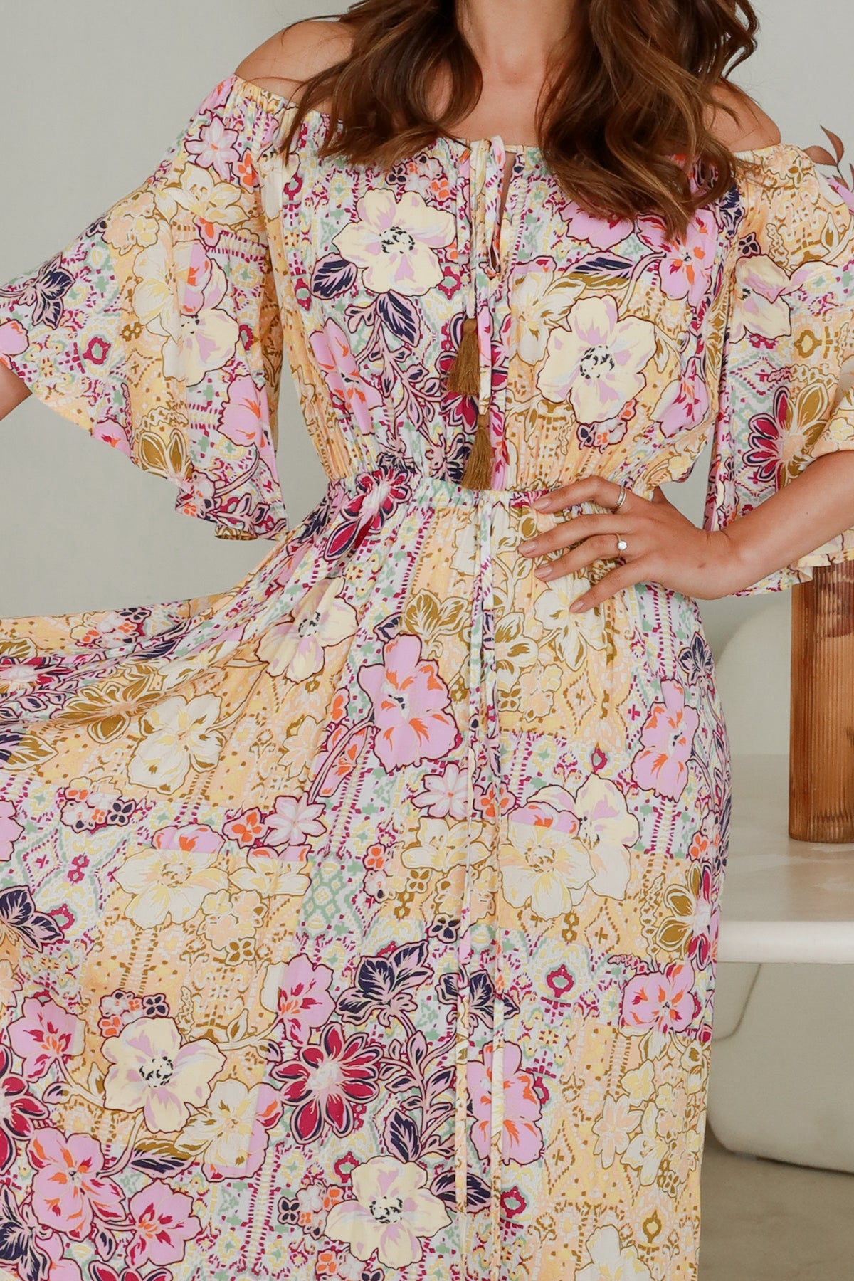 Anna Off Shoulder Maxi Dress