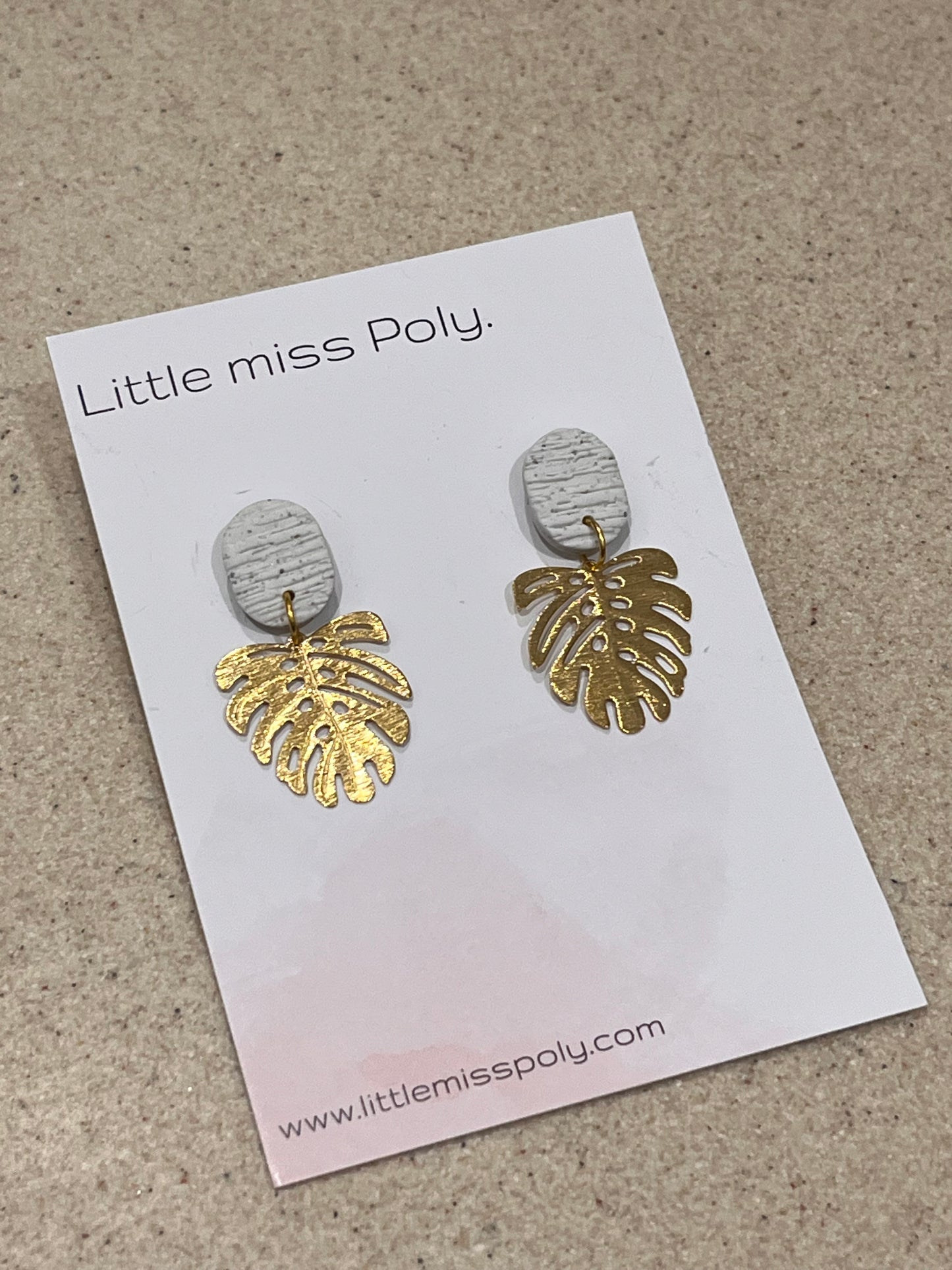 Monstera Dangle Earrings