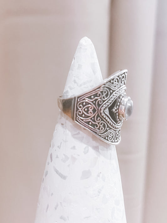 Rose Quartz Sterling Silver Ring