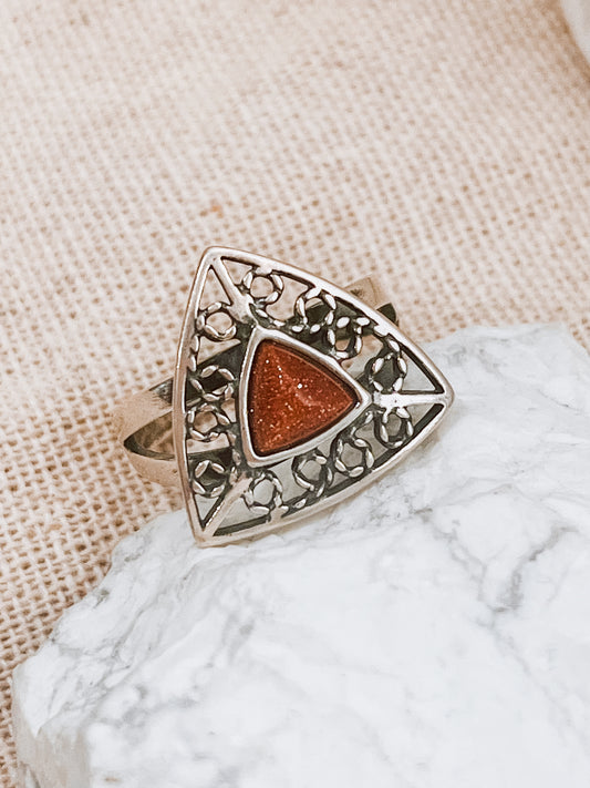 Sterling Silver Filigree Ring - Size M