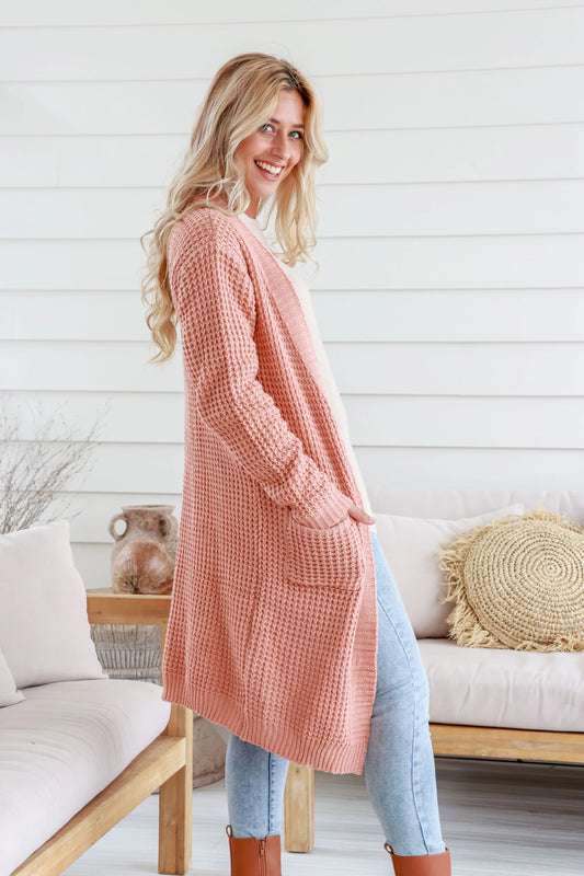 Pink Knit Cardigan