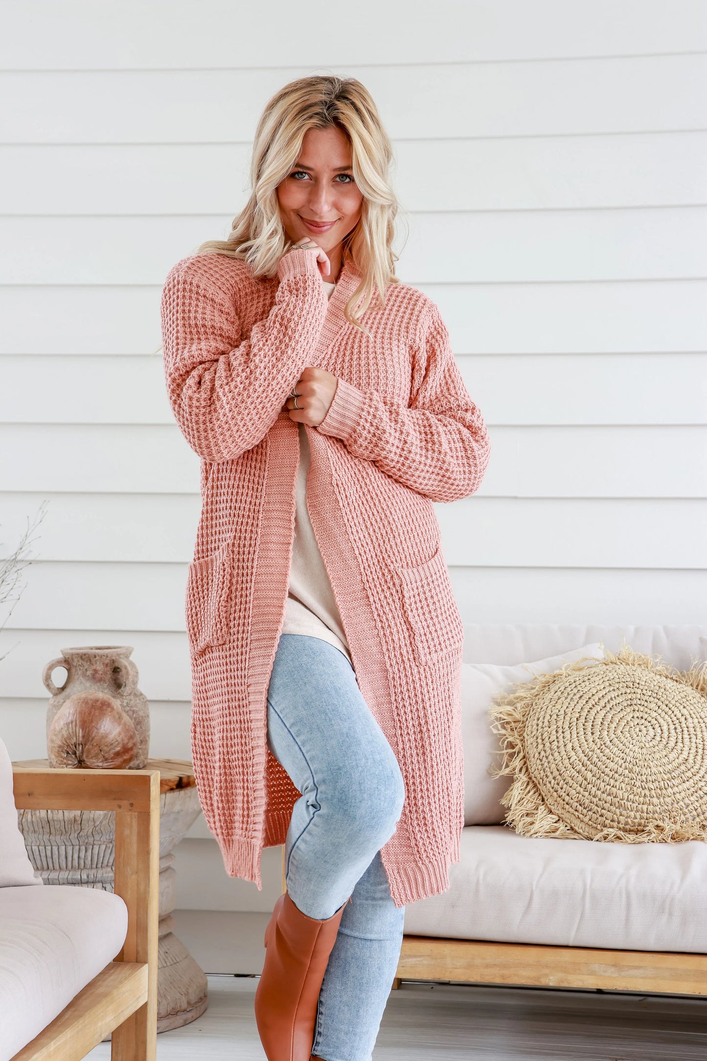 Pink Knit Cardigan