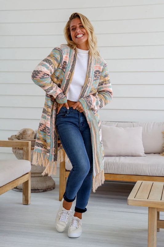 Multicoloured Knit Cardigan
