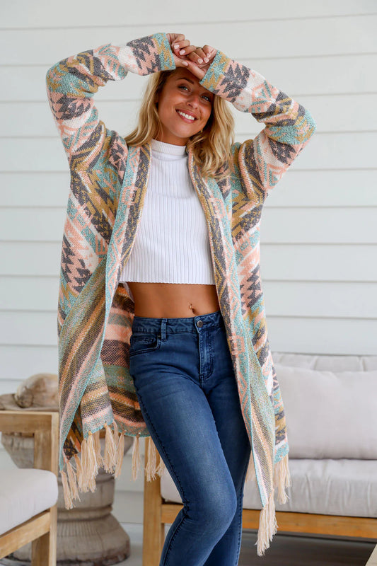 Multicoloured Knit Cardigan