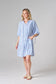 Blue Stripe Button Down Mini Dress
