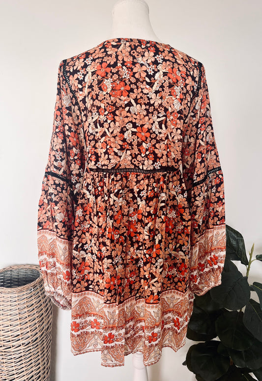 Floral Bohemian Mini Dress
