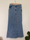 A line Denim Maxi Skirt - Size 8 Preloved