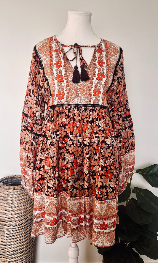 Floral Bohemian Mini Dress