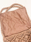 Dusty Pink Macrame Boho Bag